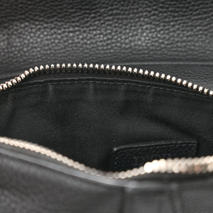 Christian Dior Grained Calfskin Mens Mini Saddle Bag Black 13 of 14