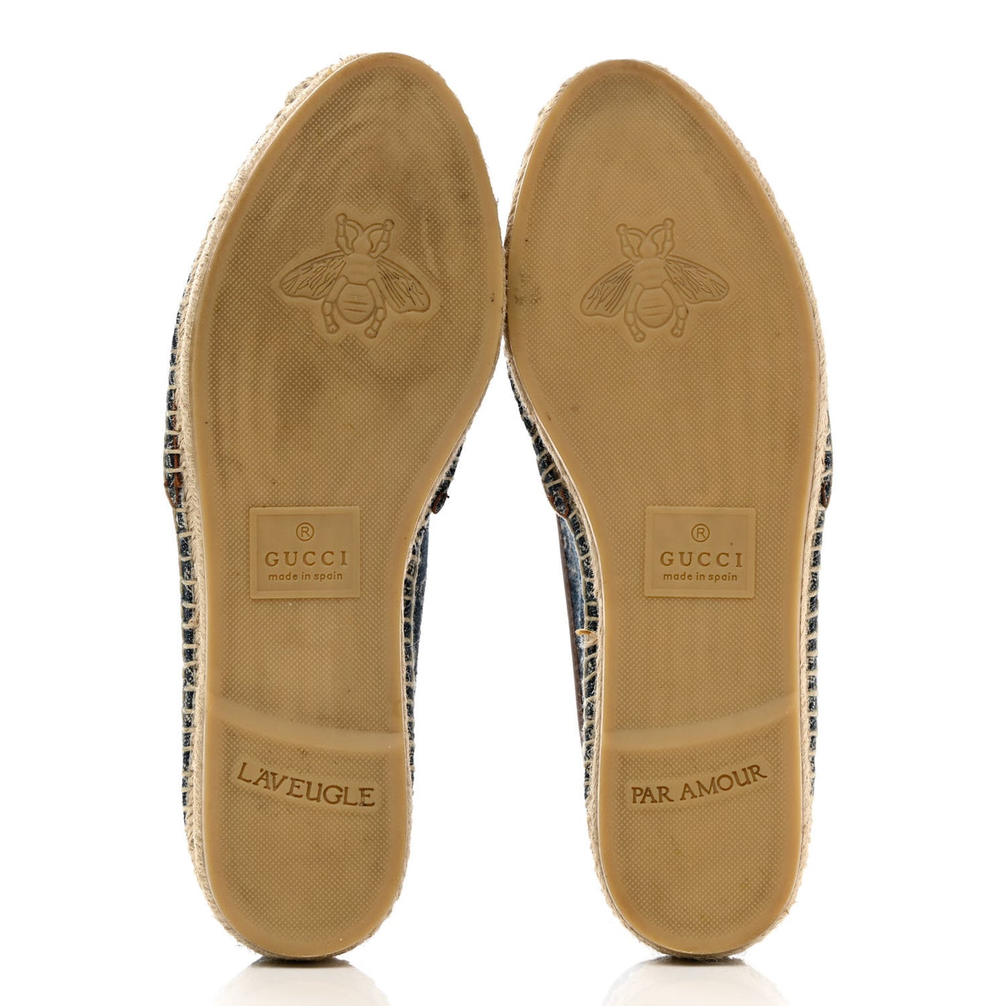 Denim GG Monogram Espadrilles 39 Blue Tea Cuir