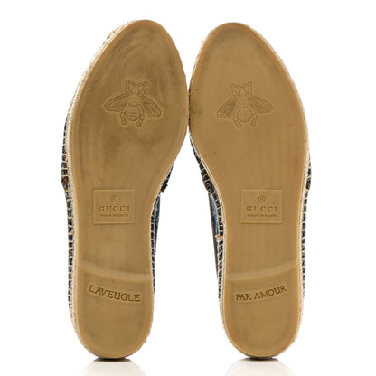 Gucci Denim GG Monogram Espadrilles 39 Blue Tea Cuir 5 of 12