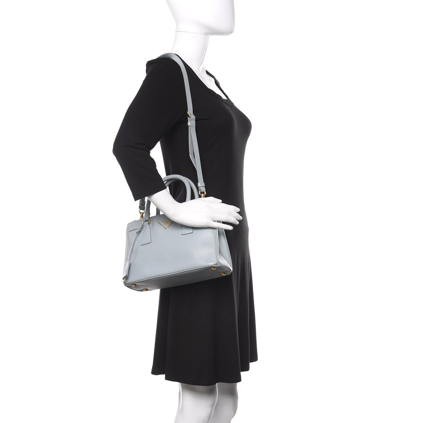 Saffiano Galleria Mini Double Zip Tote Aviazione