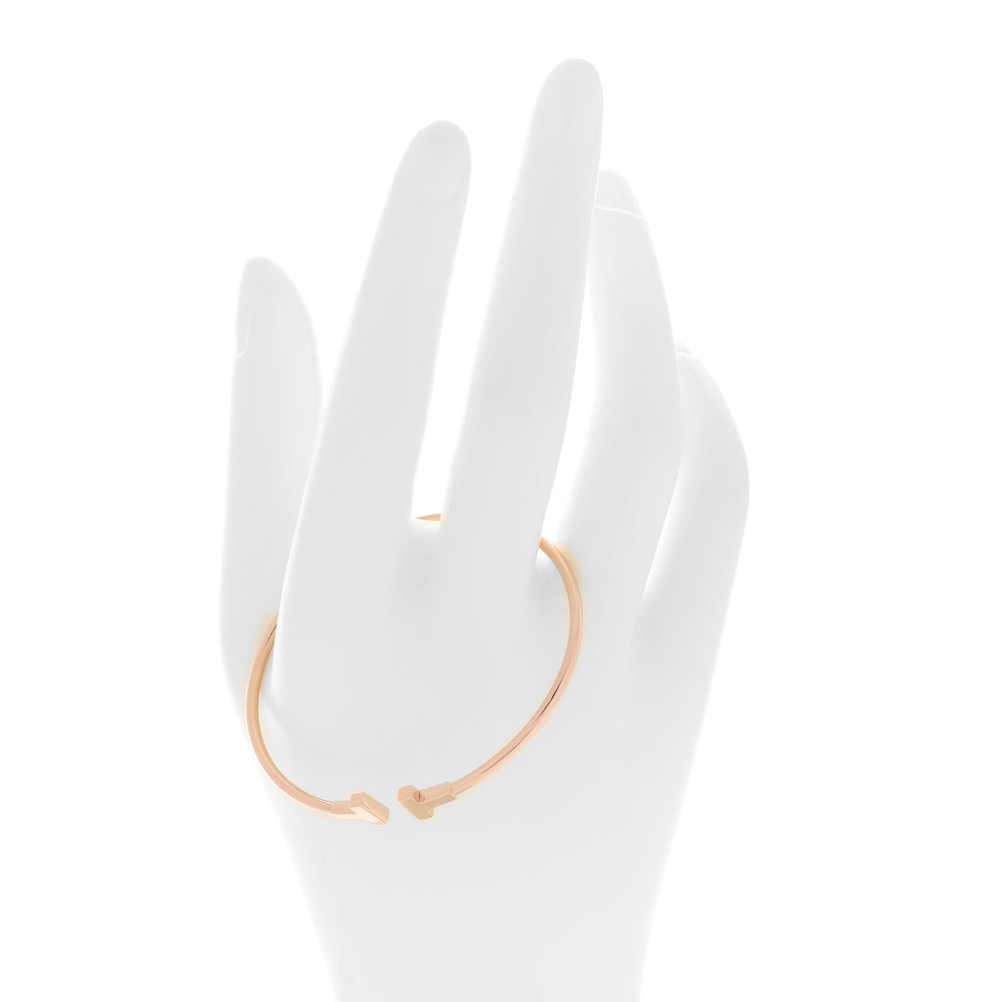 18K Rose Gold Narrow T Wire Bracelet
