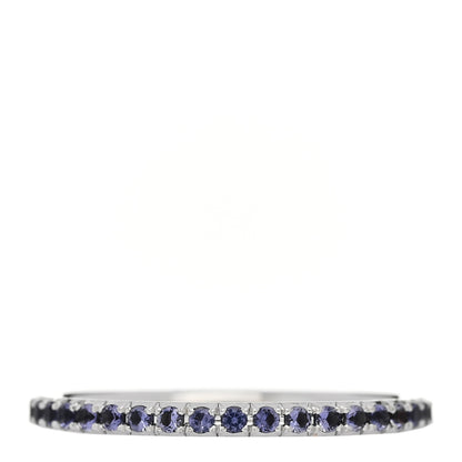 Tiffany 18K White Gold Iolite Metro Ring 48 4.5 3 of 4