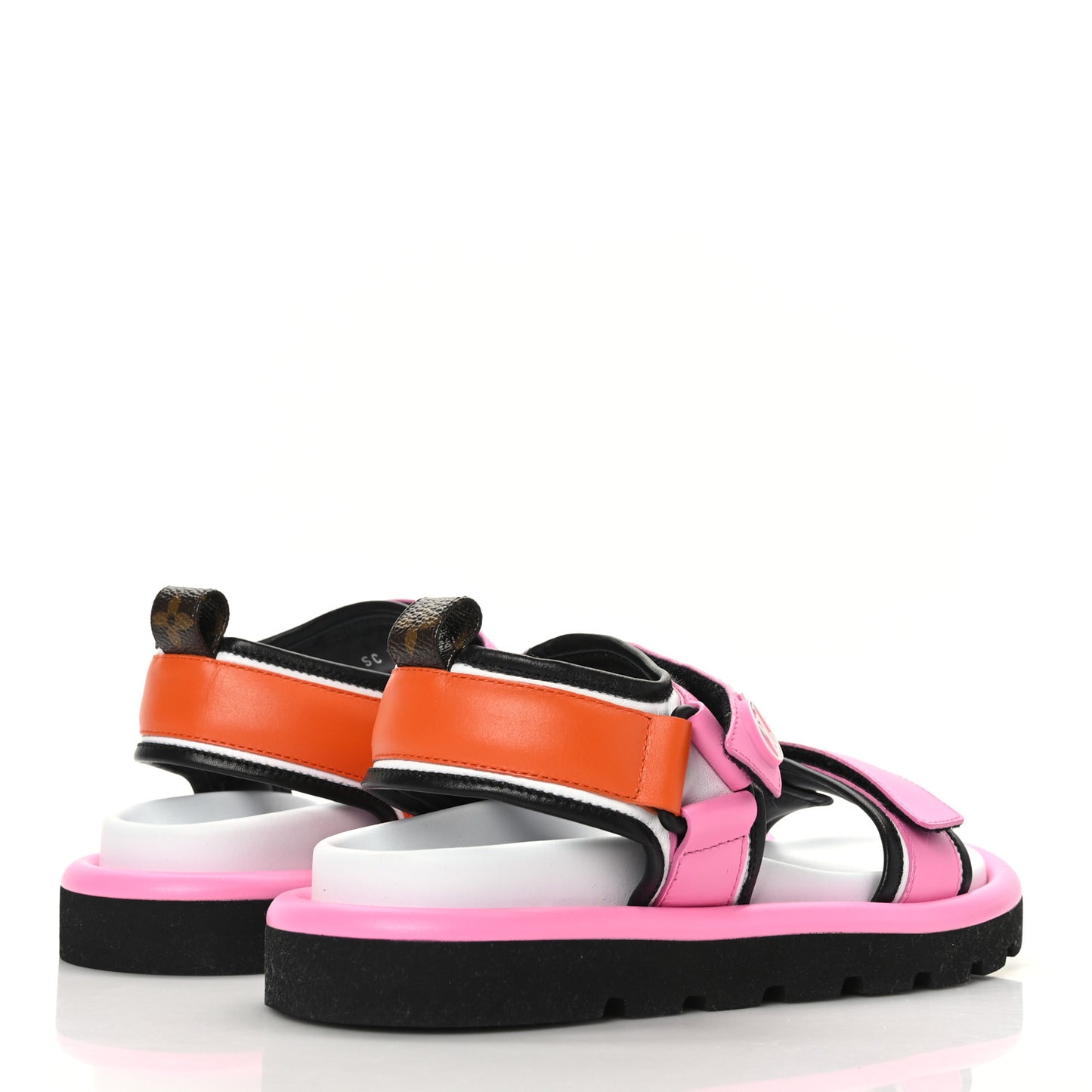 Calfskin Pool Pillow Flat Comfort Sandals 37 Rose Pop Pink