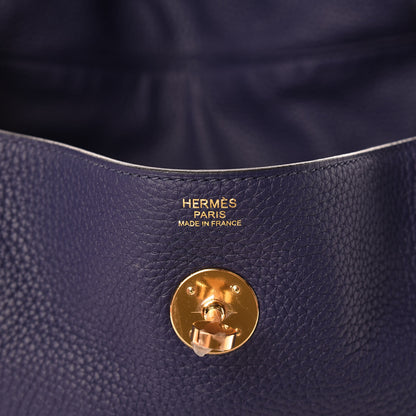 Hermes Taurillon Clemence Lindy 30 Bleu Encre 6 of 14