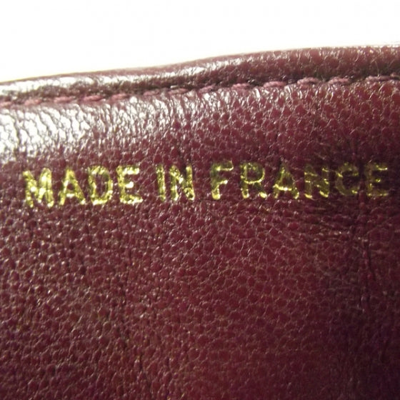 Lambskin Small Double Flap Dark Brown