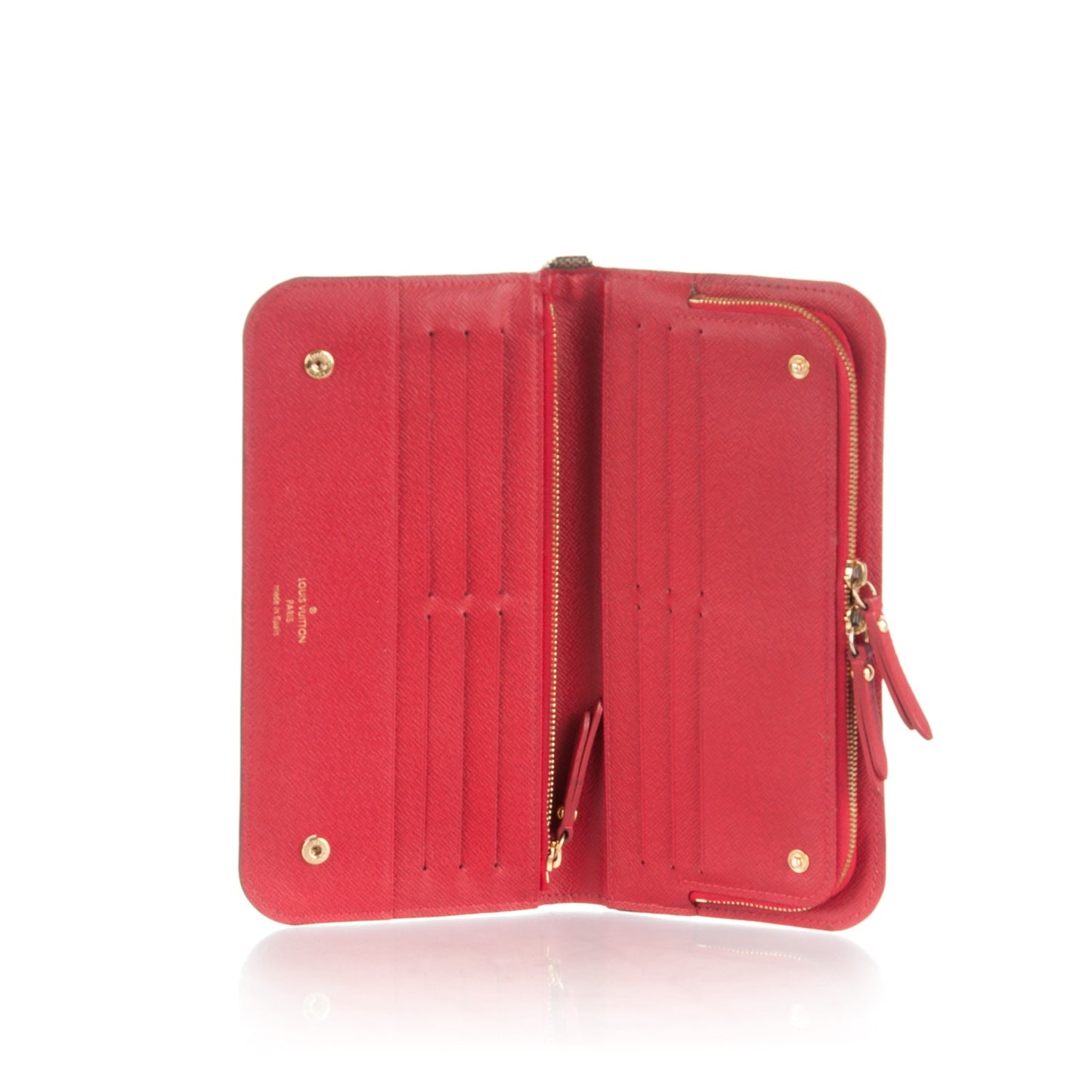 Damier Ebene Insolite Wallet Red
