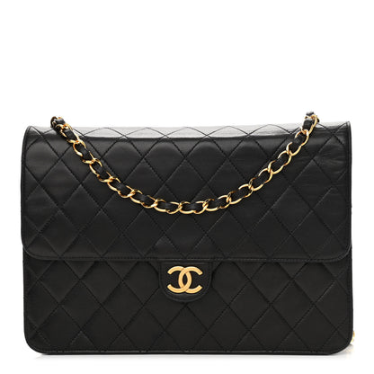 Chanel Lambskin Quilted Medium Single Flap Black 1 of 13
