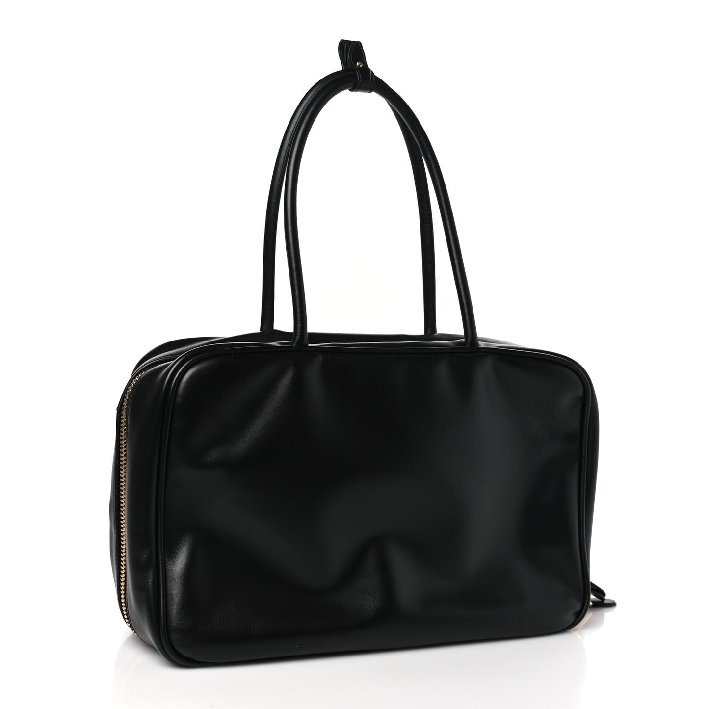 Soft Calf Softy Beau Top Handle Bag Black