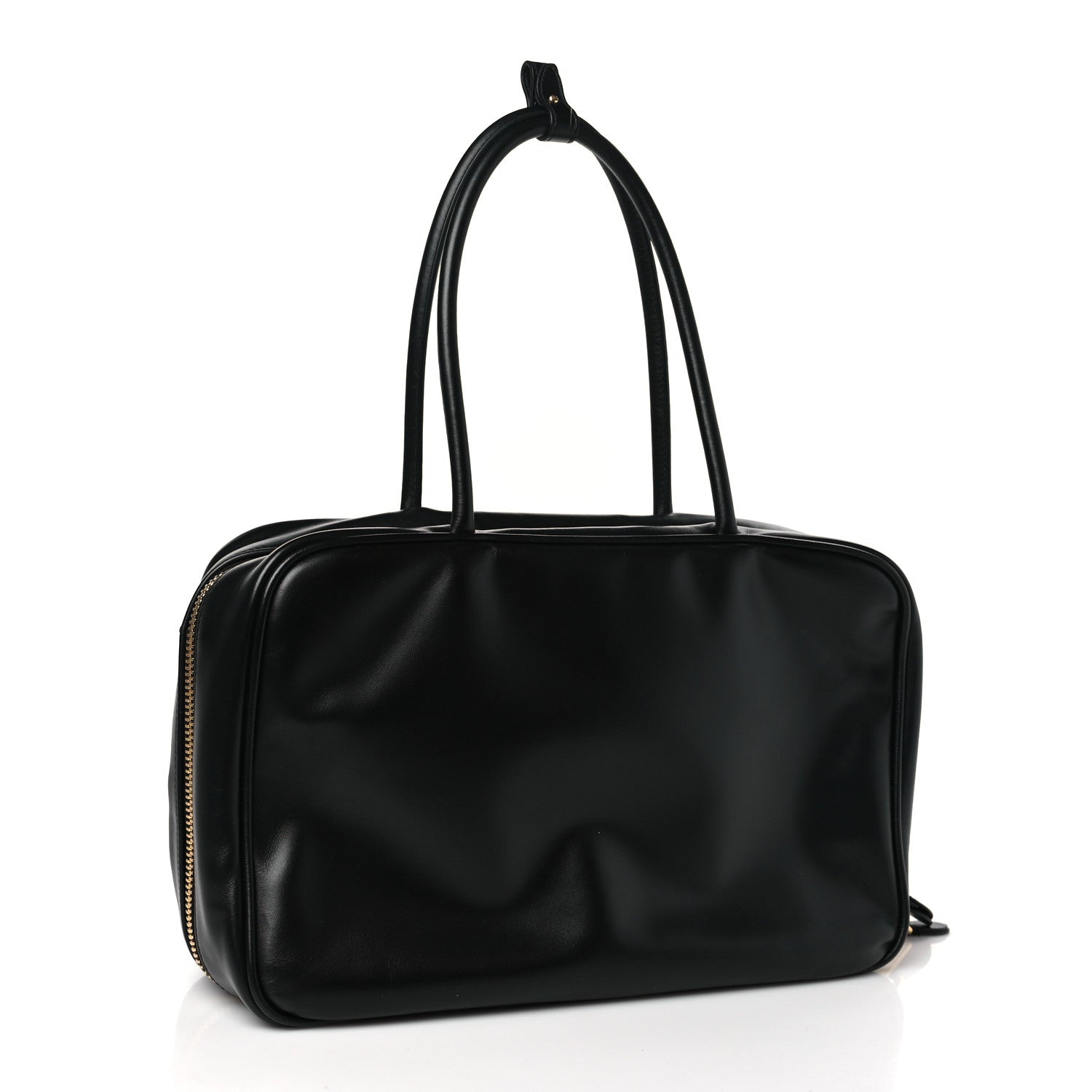Miu Miu Soft Calf Softy Beau Top Handle Bag Black 4 of 9