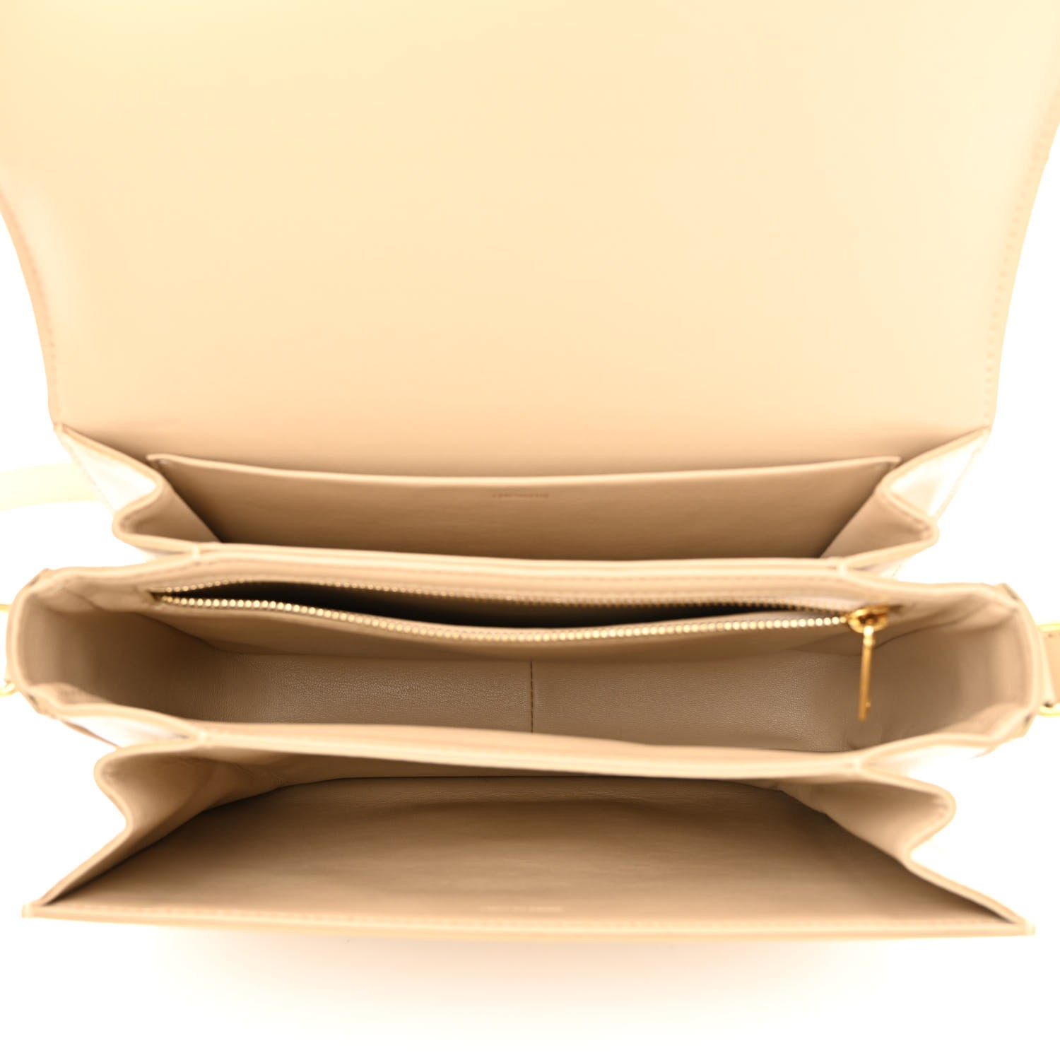Celine Shiny Calfskin Medium Triomphe Nude 5 of 22