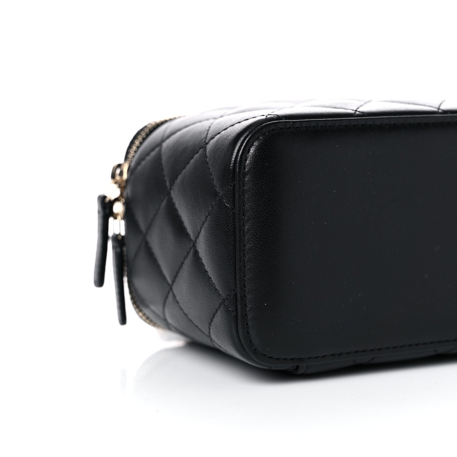 Chanel Lambskin Quilted Small Top Handle Vanity Case With Chain Black 8 of 9