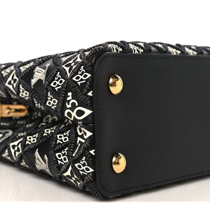 Louis Vuitton Calfskin Since 1854 Embroidered Capucines PM Black 8 of 9