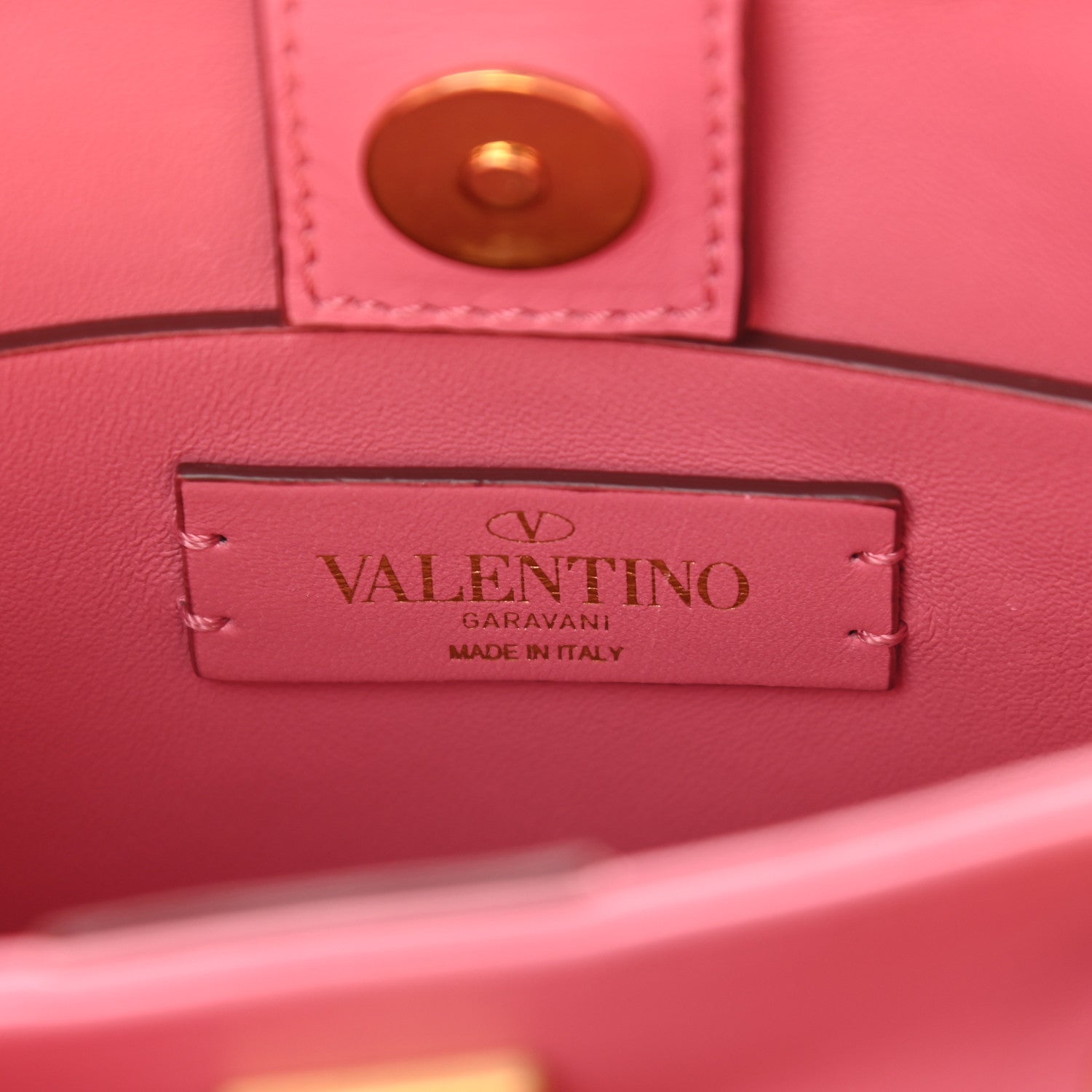 Valentino Garavani Nappa Small Roman Stud The Handle Bag Flamingo Pink 6 of 8