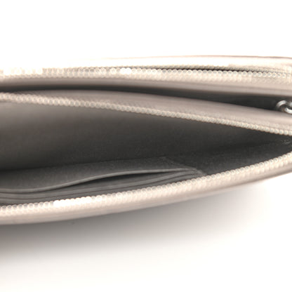 Chanel Calfskin Quilted Small Clutch With Chain Grey 6 of 13