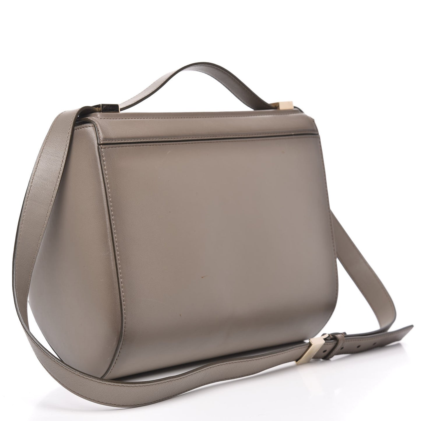 Calfskin Medium Pandora Box Crossbody Bag Taupe