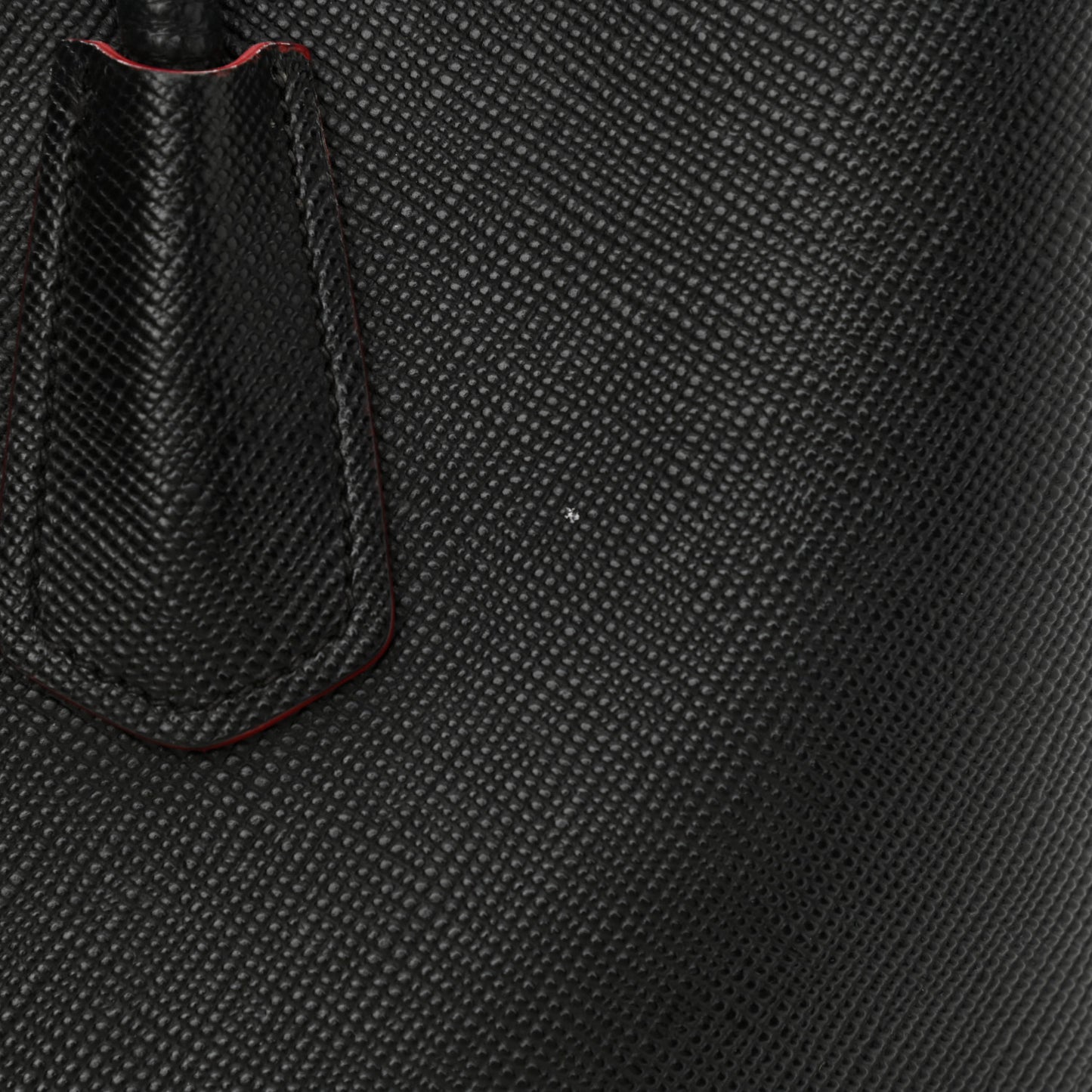 Saffiano Cuir Medium Double Bag Black Fuoco