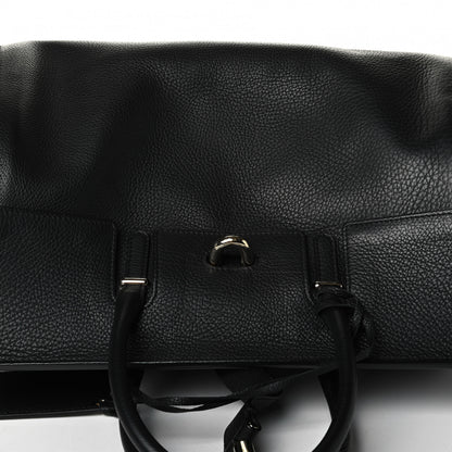 Balenciaga Grained Calfskin M Tube Round Tote Black 5 of 7