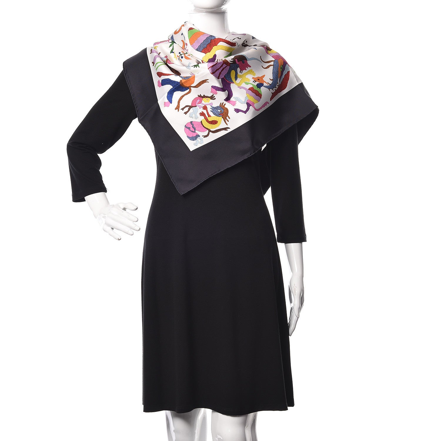 Hermes Silk Din Tini Ya Zue Scarf 90 2 of 6