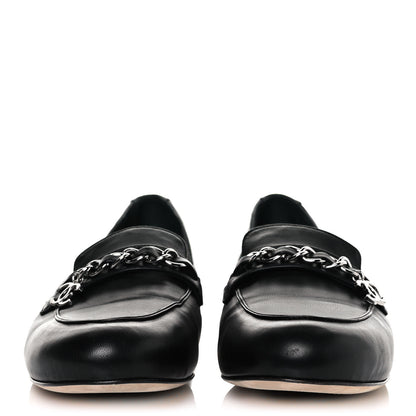 Chanel Calfskin CC Chain Loafers 42 Black 2 of 8