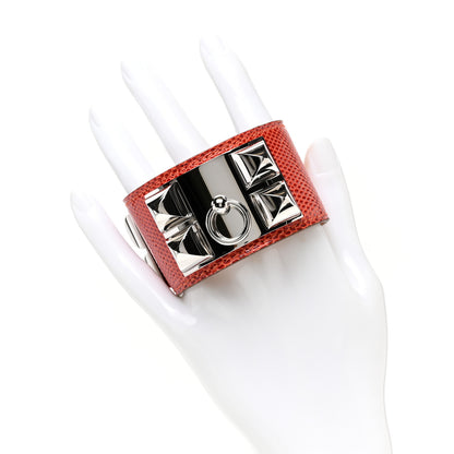 Hermes Lizard Collier De Chien CDC Bracelet Sanguine 2 of 5