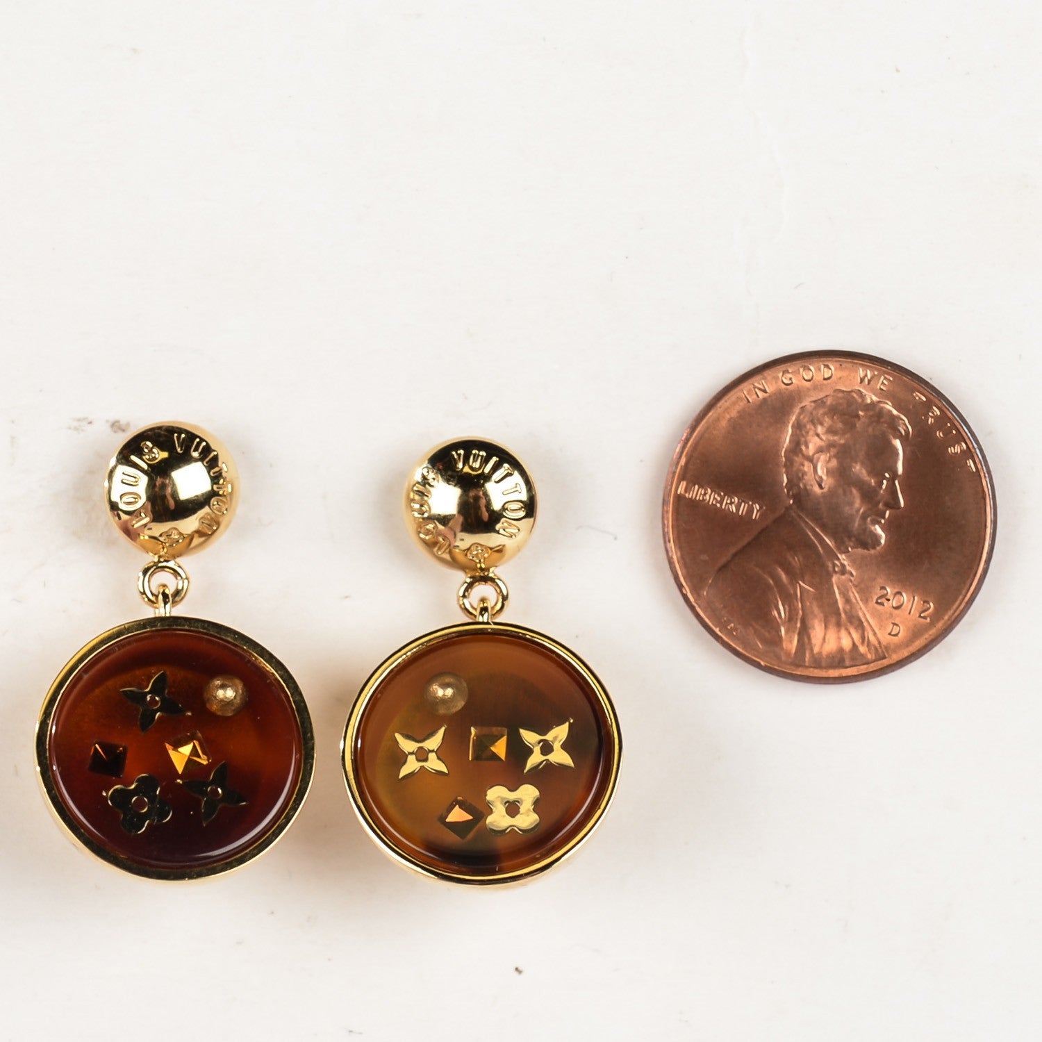 Louis Vuitton Swarovski Crystal Inclusion Earrings 2 of 5