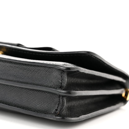 Prada Saffiano Lux Bow Crossbody Bag Black 11 of 16
