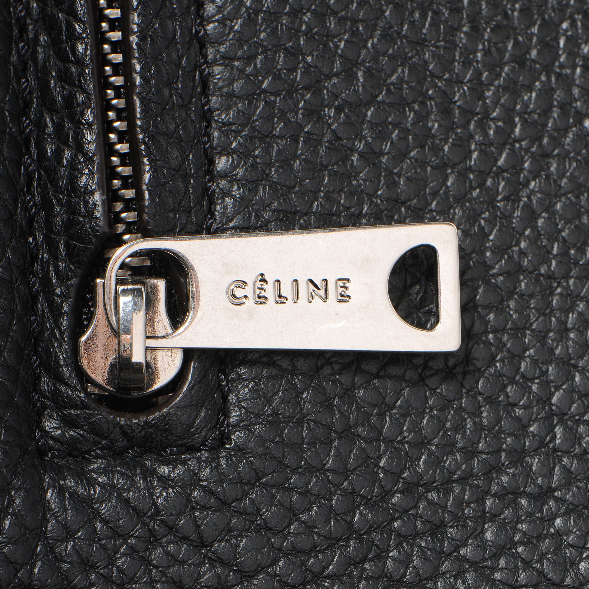Celine Calfskin and Suede Large Trapeze Black 9 of 9