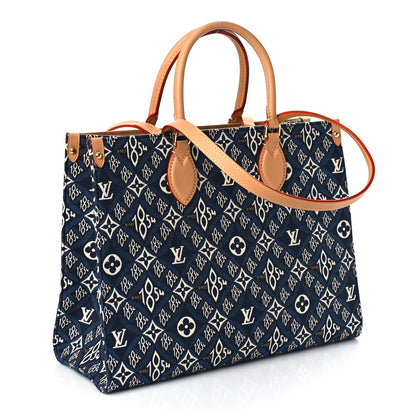 Louis Vuitton Jacquard Since 1854 Onthego MM Blue 2 of 7