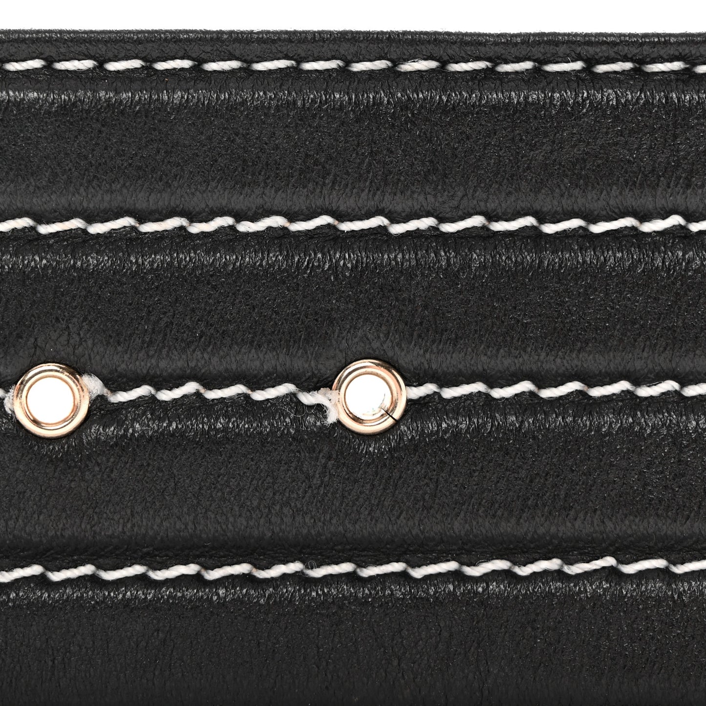 Calfskin Stitched CC Belt Black