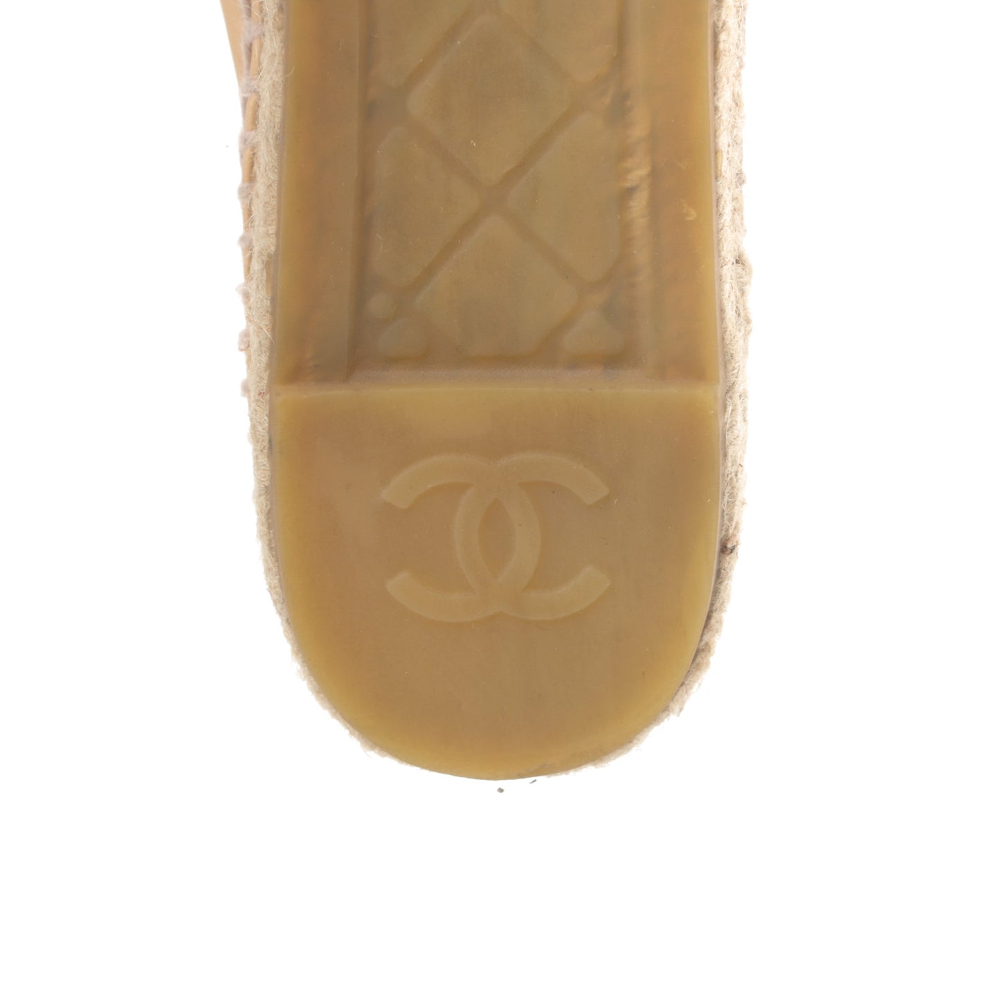 Lambskin CC Espadrilles 39 Beige Black