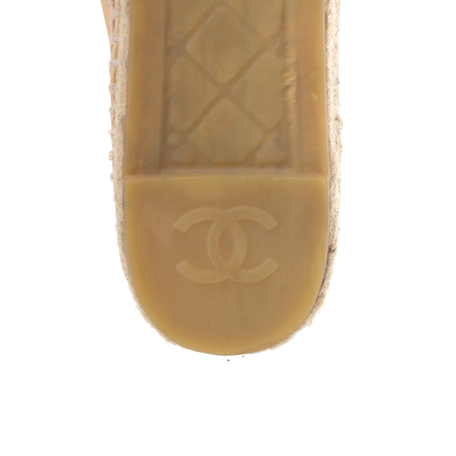 Chanel Lambskin CC Espadrilles 39 Beige Black 8 of 11