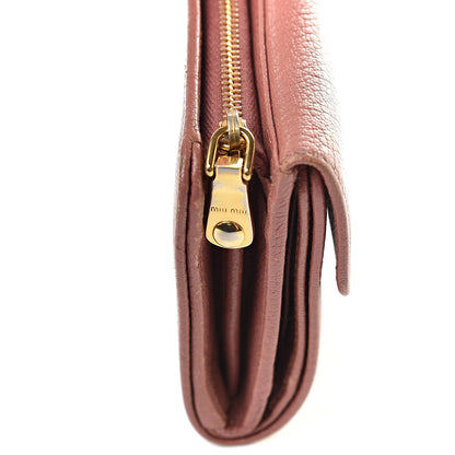 Miu Miu Goatskin Madras Flap Wallet Antico 16 of 16
