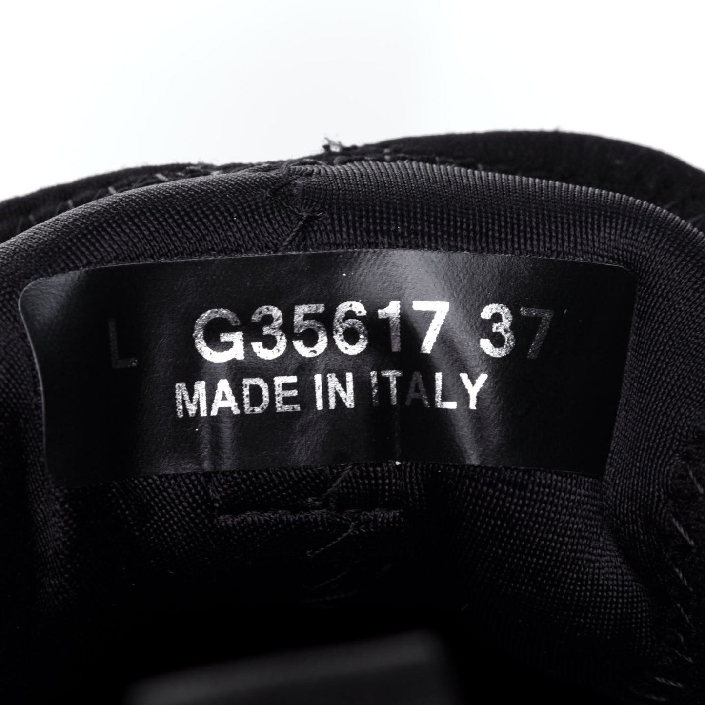 Velvet Calfskin Mixed Fibers CC Sneakers 37 Black