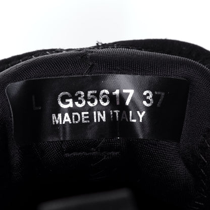 Chanel Velvet Calfskin Mixed Fibers CC Sneakers 37 Black 9 of 12