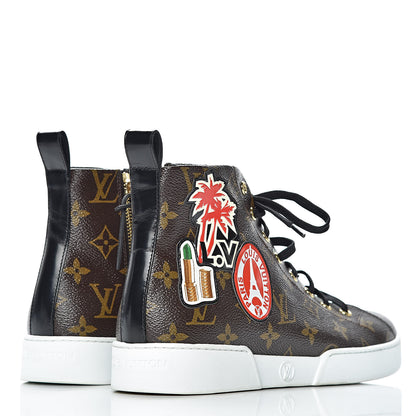 Louis Vuitton Calfskin Monogram World Tour Sneaker Boot 40 4 of 10