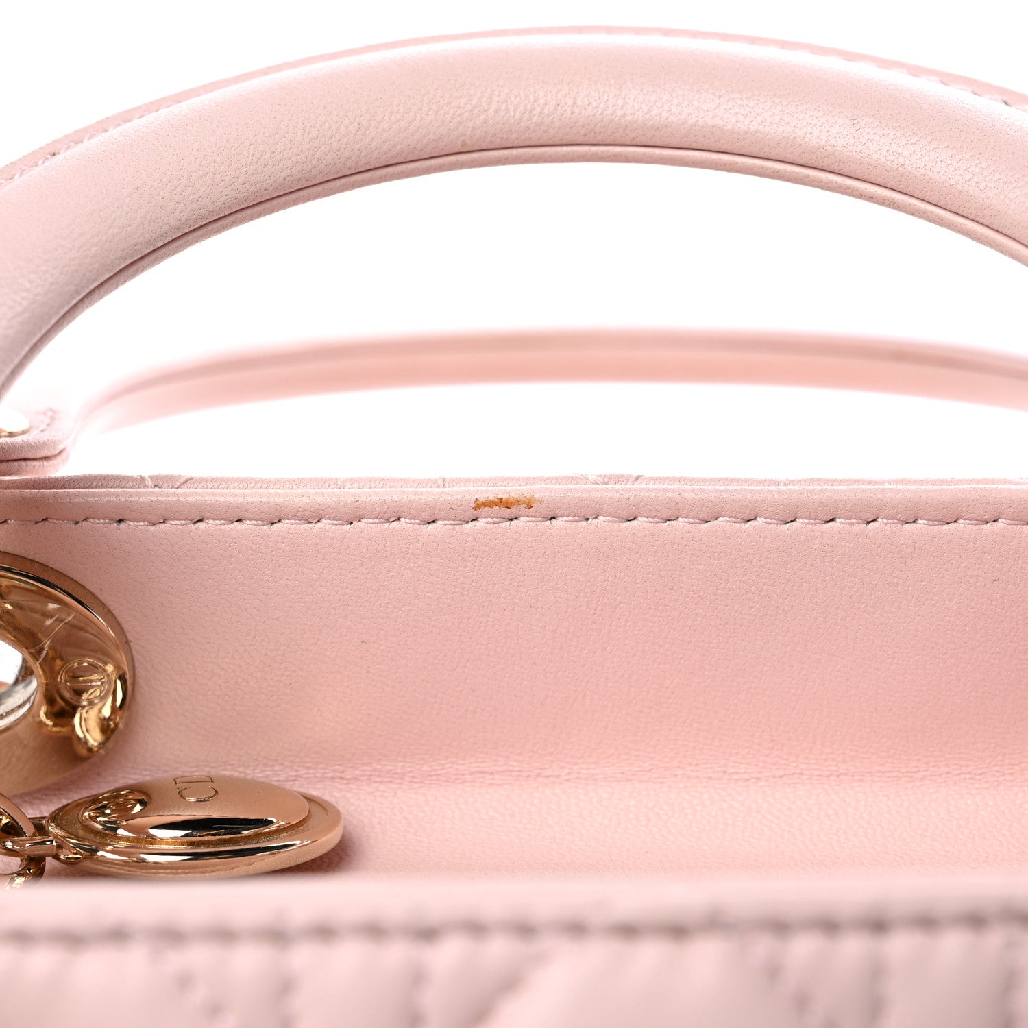 Christian Dior Lambskin Cannage Medium Lady Dior Light Pink 10 of 12