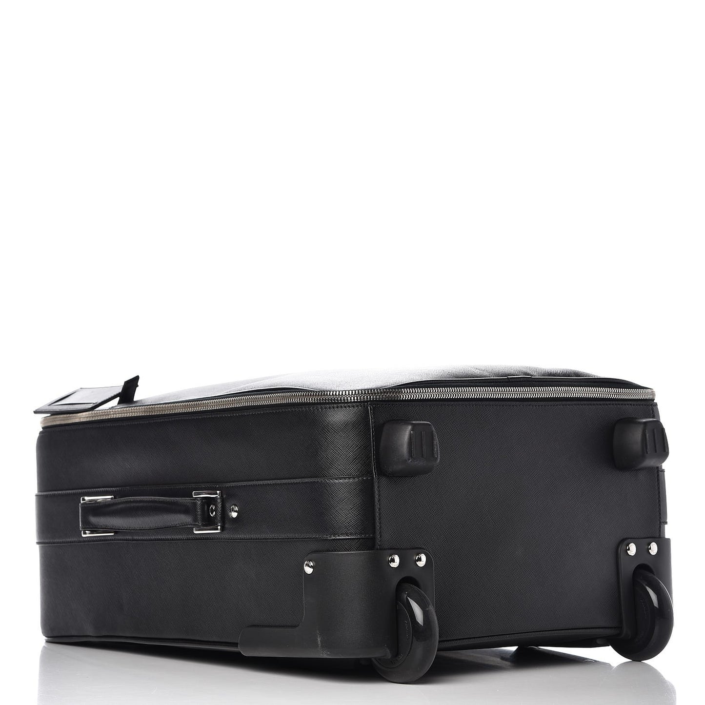 Saffiano Travel Trolley Luggage Black