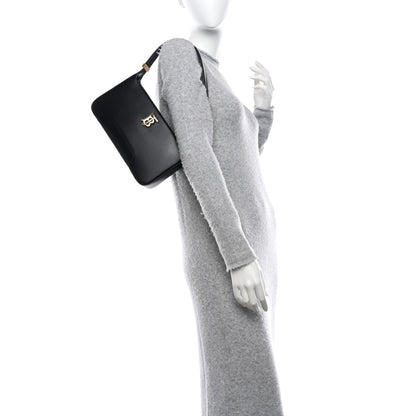 Burberry Smooth Calfskin TB Shoulder Bag Black 2 of 10