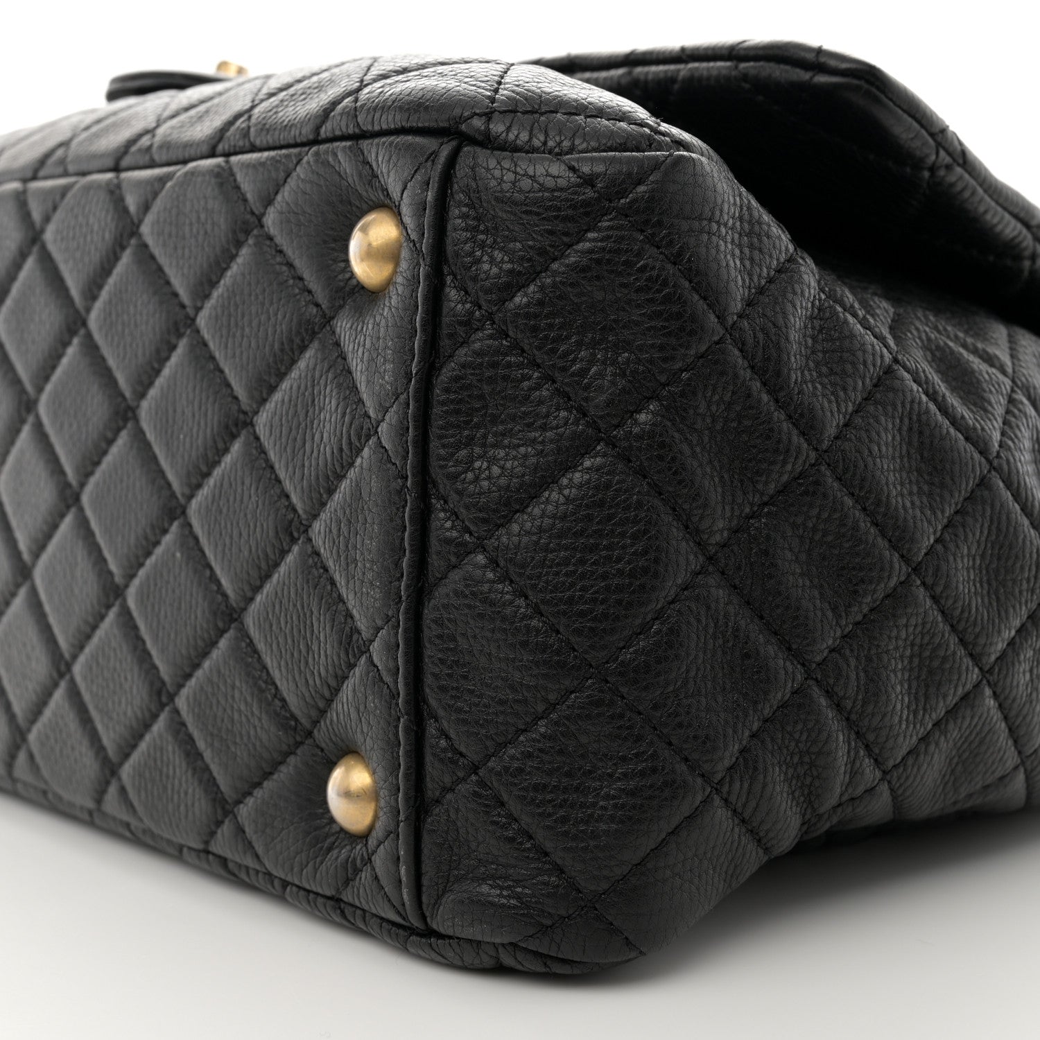 Chanel Calfskin Quilted XXL Travel Flap Bag Black 10 of 15