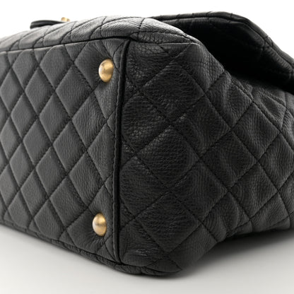 Chanel Calfskin Quilted XXL Travel Flap Bag Black 10 of 15