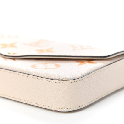 Louis Vuitton Empreinte Monogram Giant By The Pool Felicie Pochette Chain Wallet Cream Saffron 9 of 9