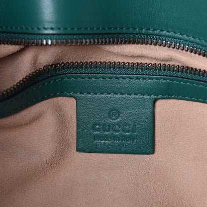 Gucci Calfskin Matelasse Small GG Marmont Shoulder Bag Emerald Green 6 of 9