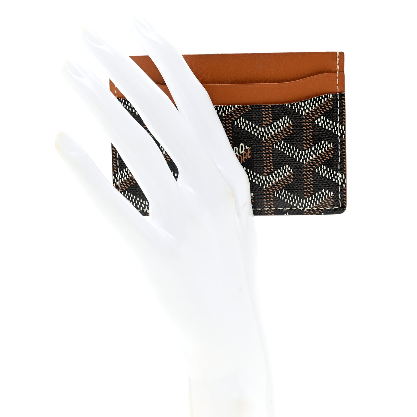 Goyardine Saint Sulpice Card Holder Black Gold