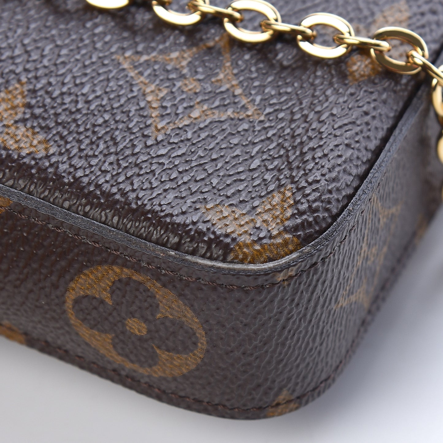 Monogram Pochette Felicie Chain Wallet Fuchsia