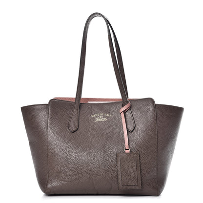 Gucci Dollar Calfskin Small Swing Tote Grey Field Soft Pink 1 of 9