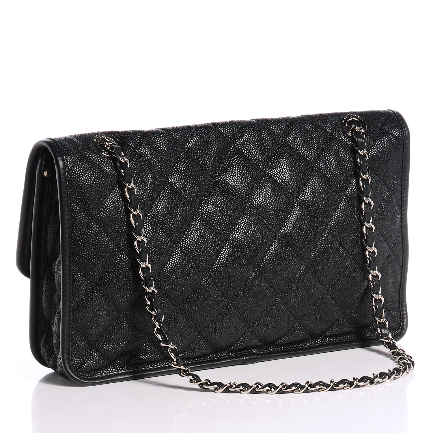 Chanel Caviar French Riviera Jumbo Flap Black 3 of 8