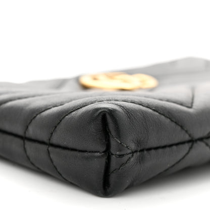 Gucci Calfskin Matelasse Mini GG Marmont Chain Bag Black 8 of 11