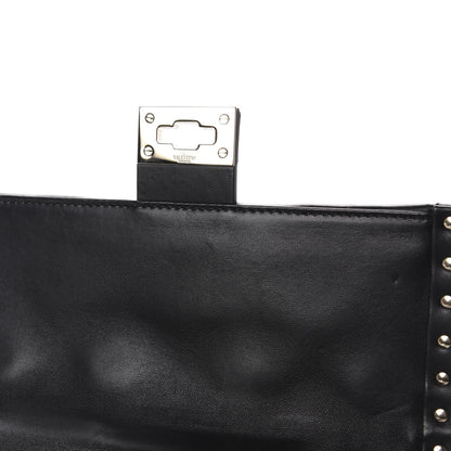 Valentino Garavani Lambskin VLTN Print Candystud Top Handle Bag Black 10 of 12