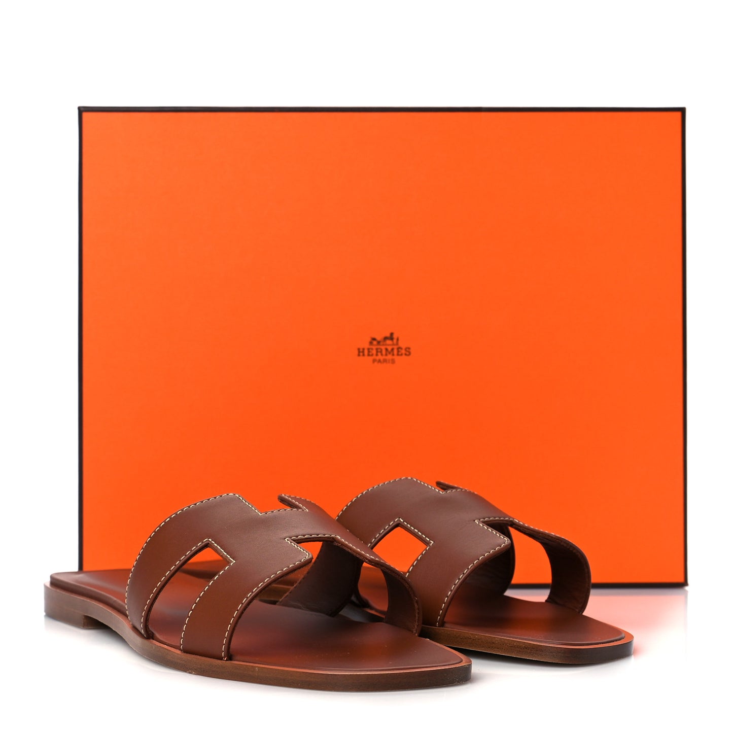 Box Calfskin Oran Sandals 39 Gold