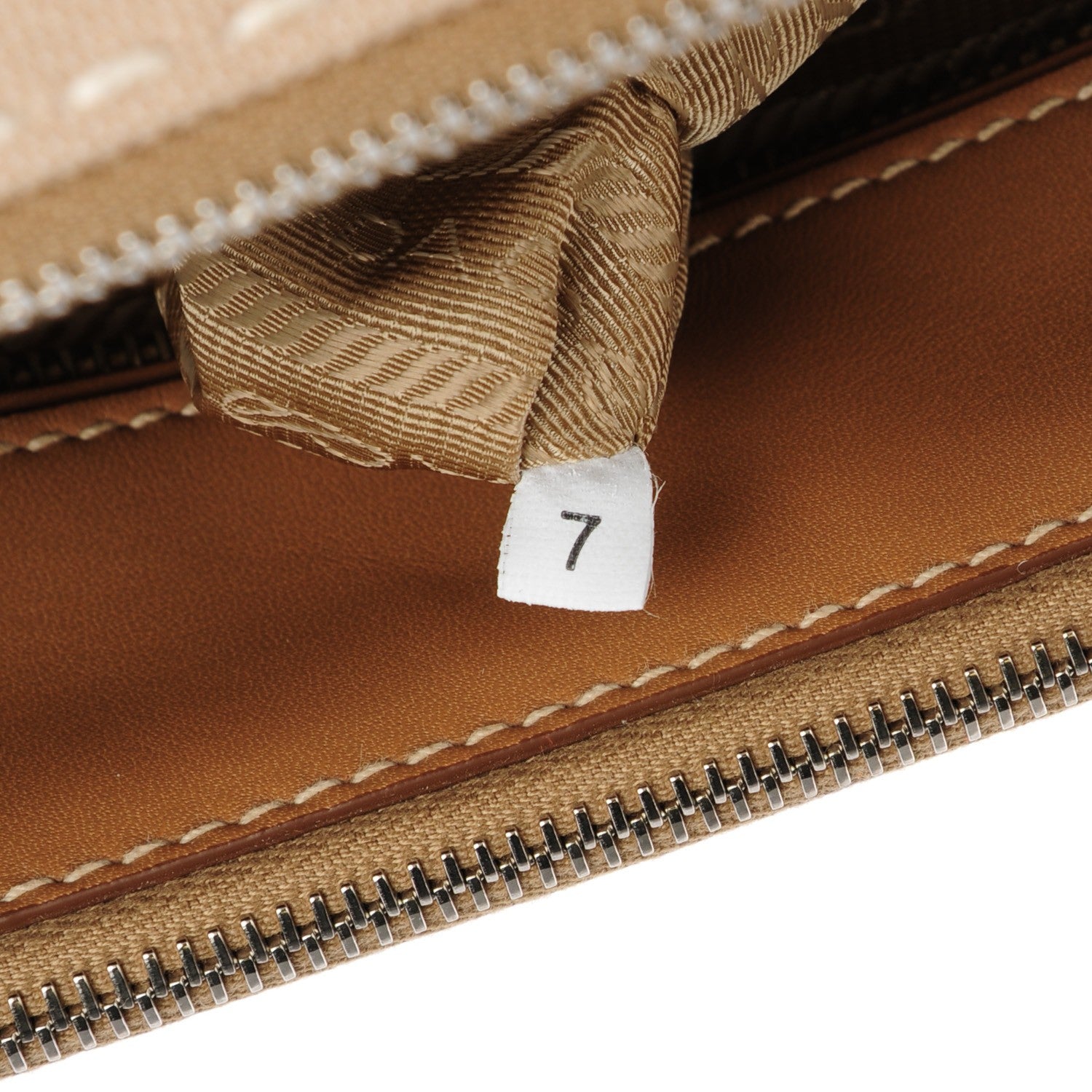 Prada Canapa City Calf Medium Stitch Tote Corda Caramel 8 of 9